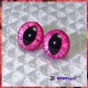 1 Pair  Hand Painted Peppermint Candy Cat Eyes Safety Eyes Plastic Eyes